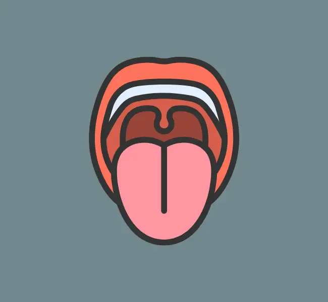 A mouth sticking out the tongue to test for sexually transmitted diseases