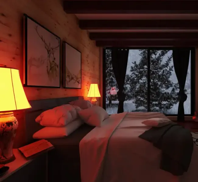 Ein Schlafzimmer, das einladende Atmosphäre für Masturbation schafft