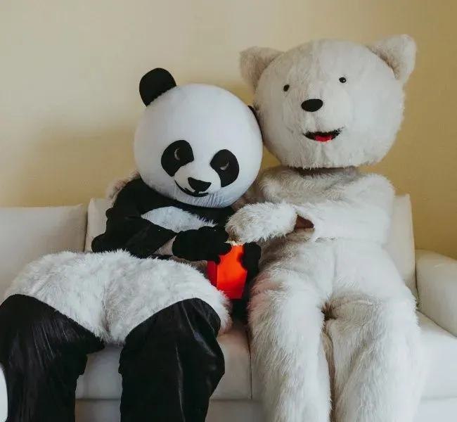 The furry fetish at home, when couples dress up as teddy bears