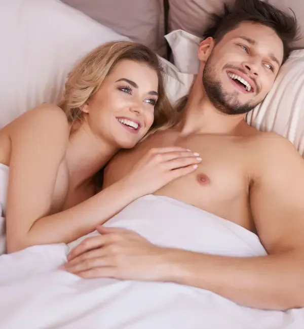 Happily watching porn during sex