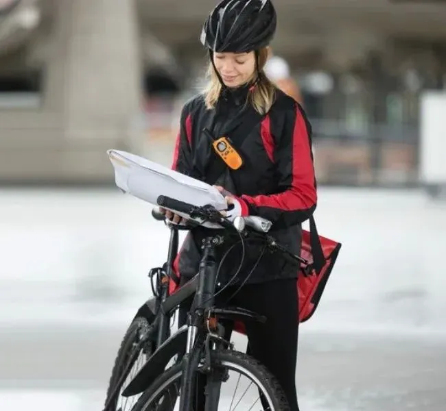 Side job as a bicycle courier
